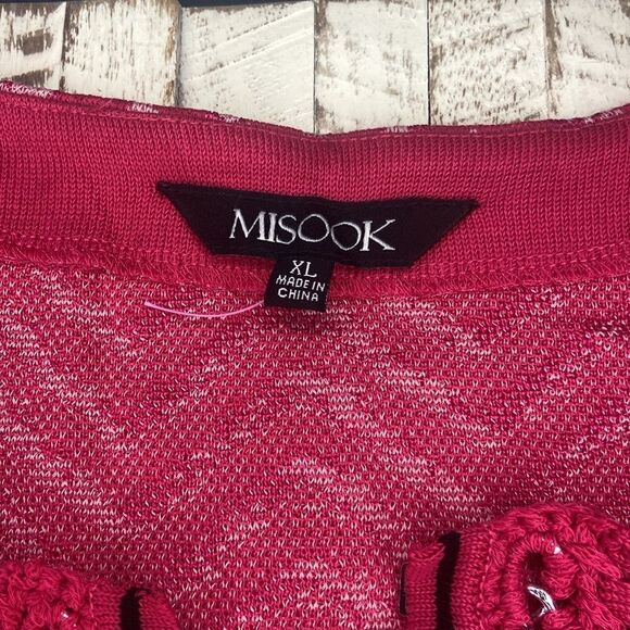 Misook Heritage Fit Women’s Pink Multi Acrylic Jacket XL - Picture 4 of 8